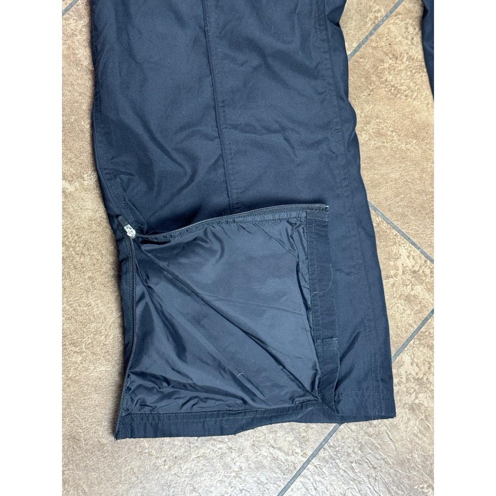Vintage Y2K Nike Performance Windbreaker Track Pants Womens XL Black Ankle Zip - Picture 4 of 7
